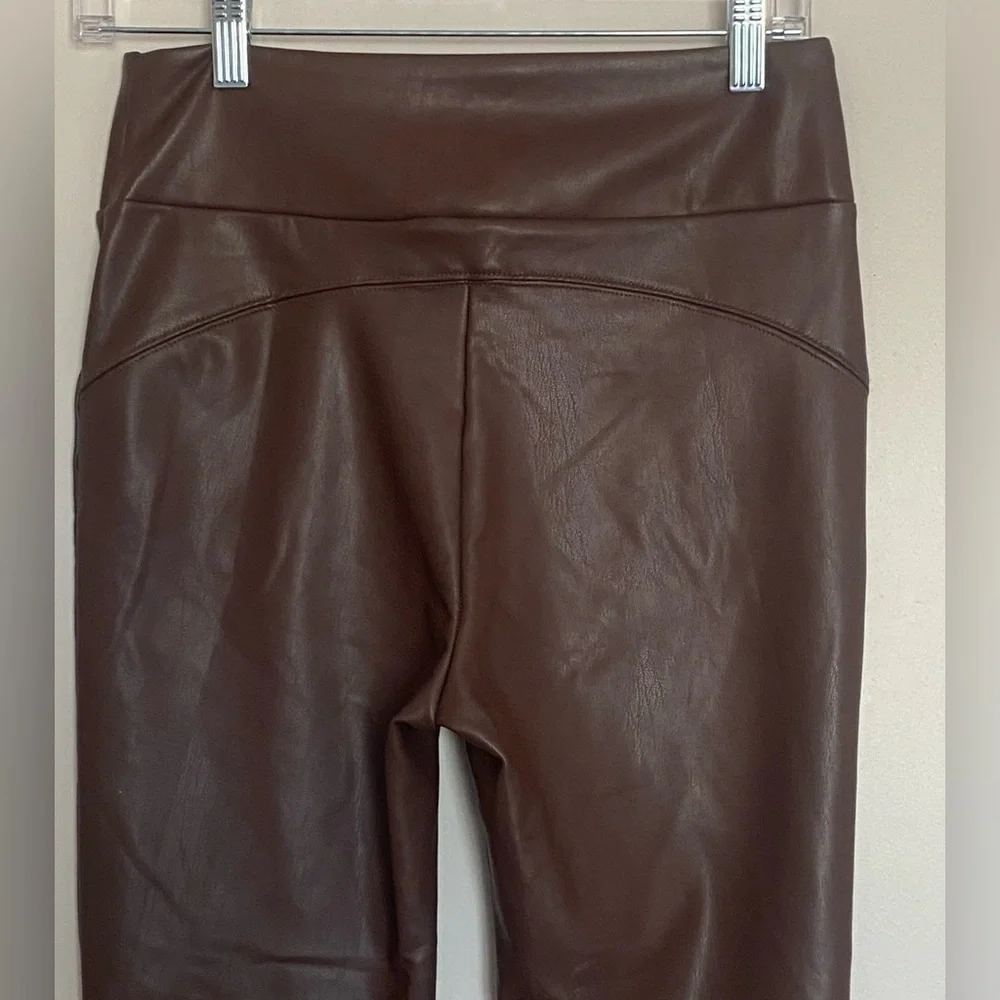 Haute Monde Chocolate Skinny Leather Pants‎
